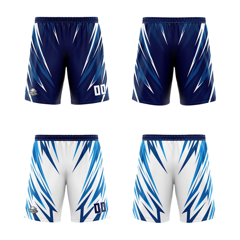 Custom Dark Blue Reversible Basketball Suit for Adults and Kids Personalized Jersey