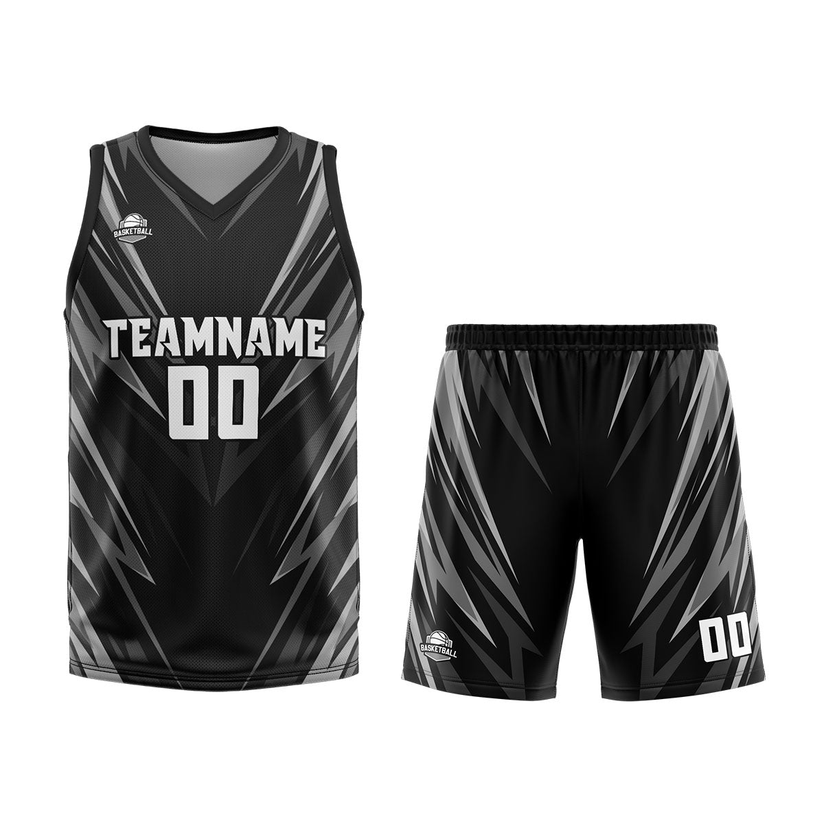 Custom Black Basketball Jersey Uniform Suit Printed Your Logo Name Number enthsush