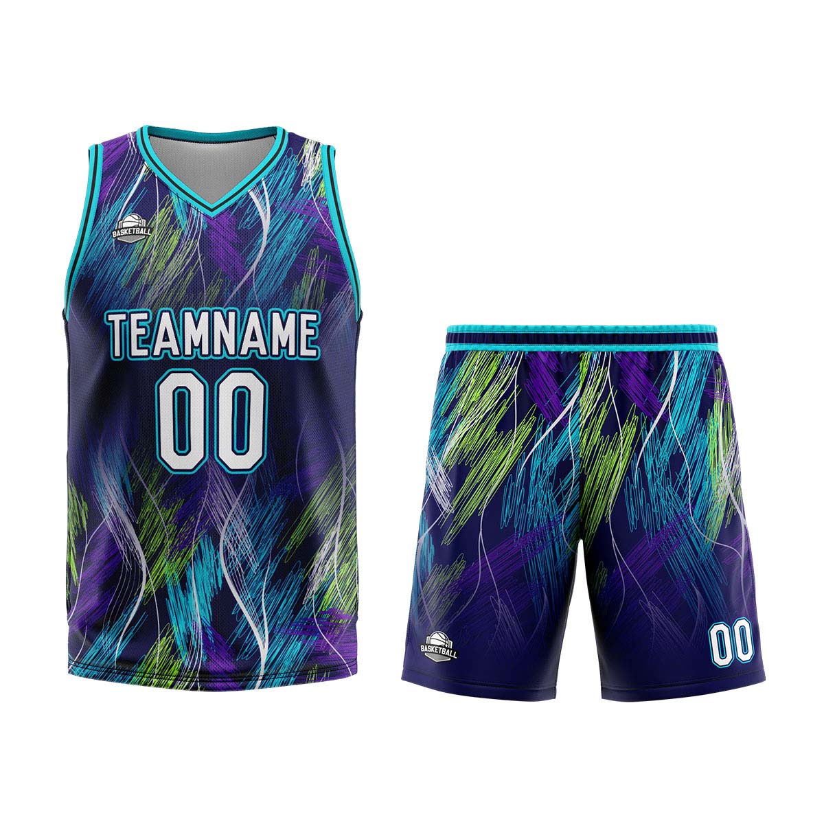 Custom Purple Light Blue Basketball Jersey Uniform Suit Printed Your Logo Name Number enthsush