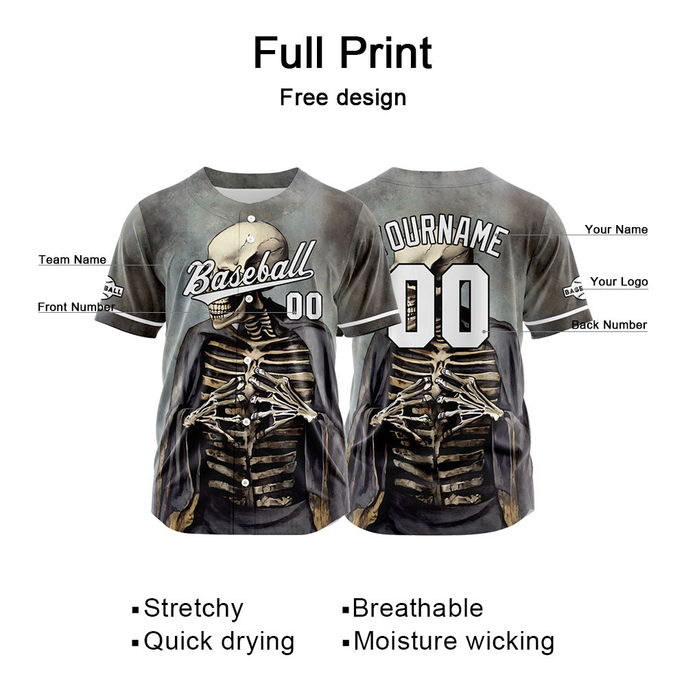 Custom Baseball Jersey Personalized Baseball Shirt for Men Women Kids Youth Teams Stitched and Print Gray&Green enthsush