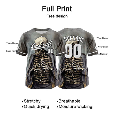Custom Baseball Jersey Personalized Baseball Shirt for Men Women Kids Youth Teams Stitched and Print Gray&Green enthsush