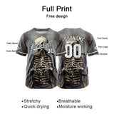 Custom Baseball Jersey Personalized Baseball Shirt for Men Women Kids Youth Teams Stitched and Print Gray&Green