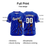 Custom Baseball Jersey Personalized Baseball Shirt for Men Women Kids Youth Teams Stitched and Print Blue