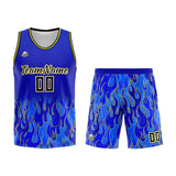 Custom Basketball Jersey Uniform Suit Printed Your Logo Name Number Flame&Royal