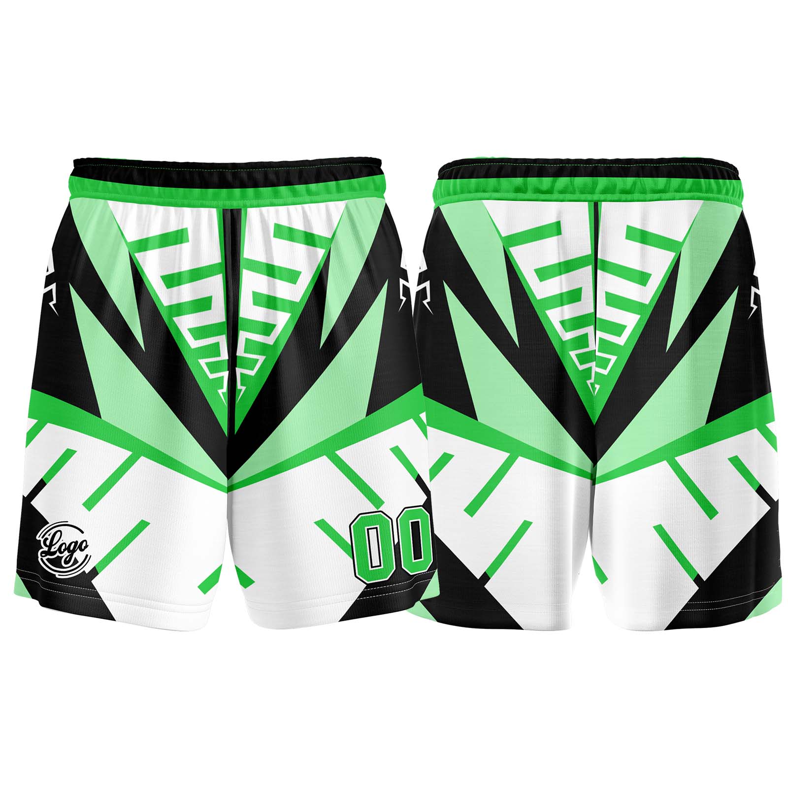 Custom White Black Green Basketball Jersey Uniform Suit Printed Your Logo Name Number enthsush