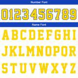 Custom Yellow Blue Reversible Basketball Suit for Adults and Kids Personalized Jersey
