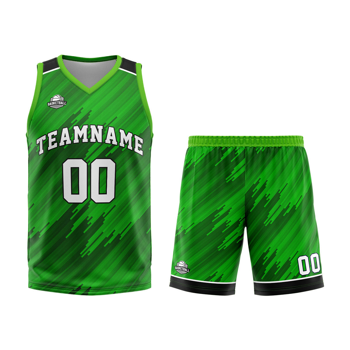 Custom Green Basketball Jersey Uniform Suit Printed Your Logo Name Number enthsush