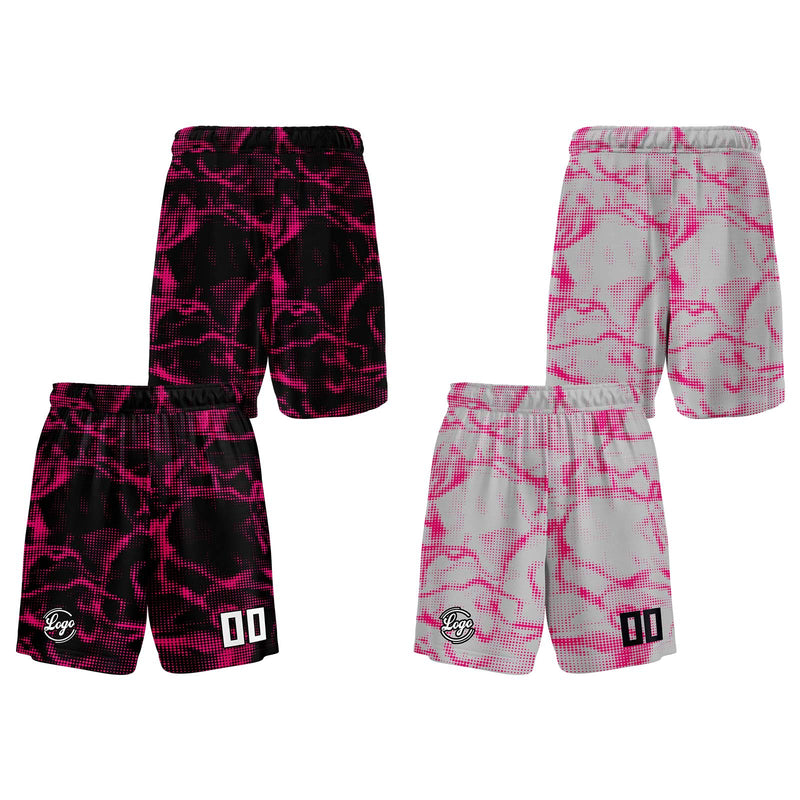 Custom Black Pink Reversible Basketball Suit for Adults and Kids Personalized Jersey
