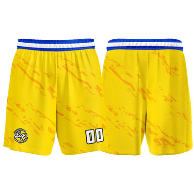 Custom Yellow Blue Basketball Jersey Uniform Suit Printed Your Logo Name Number enthsush