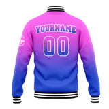 Custom Gradient Varsity Jacket Letterman jacket for Men, Women and Youth Pink&Blue