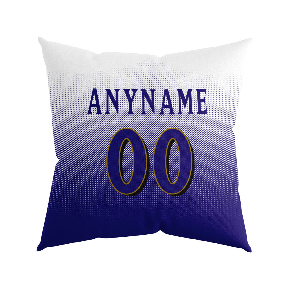 Custom Football Throw Pillow for Men Women Boy Gift Printed Your Personalized Name Number Purple&Black&Gold enthsush