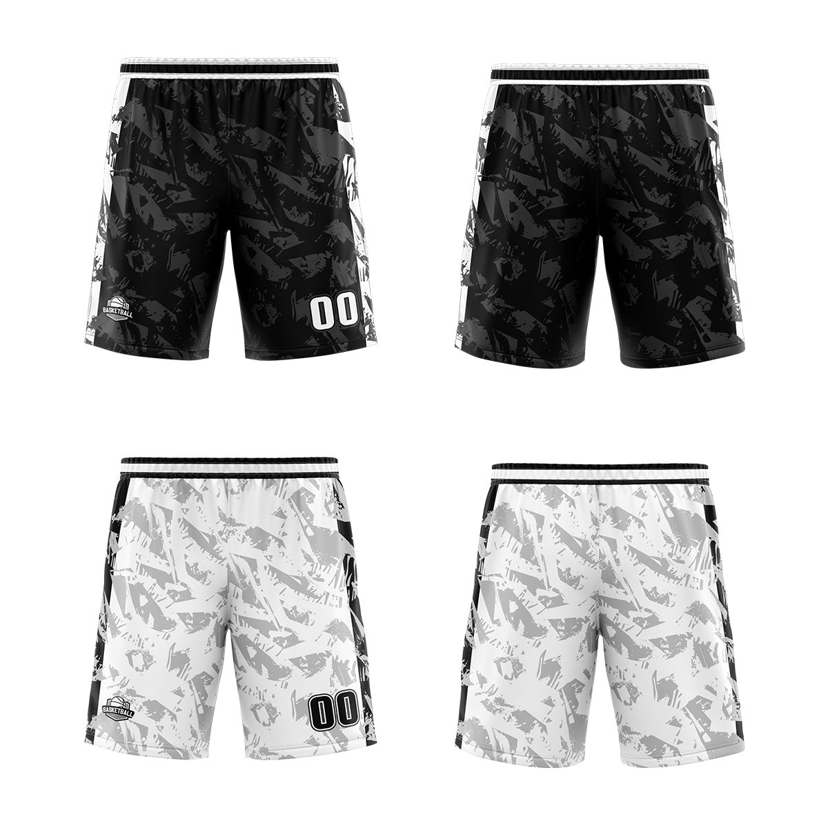 Custom Black Grey Reversible Basketball Suit for Adults and Kids Personalized Jersey enthsush
