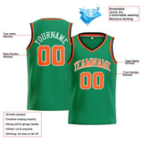 Custom Stitched Basketball Jersey for Men, Women And Kids Kelly Green-Orange-White-Black