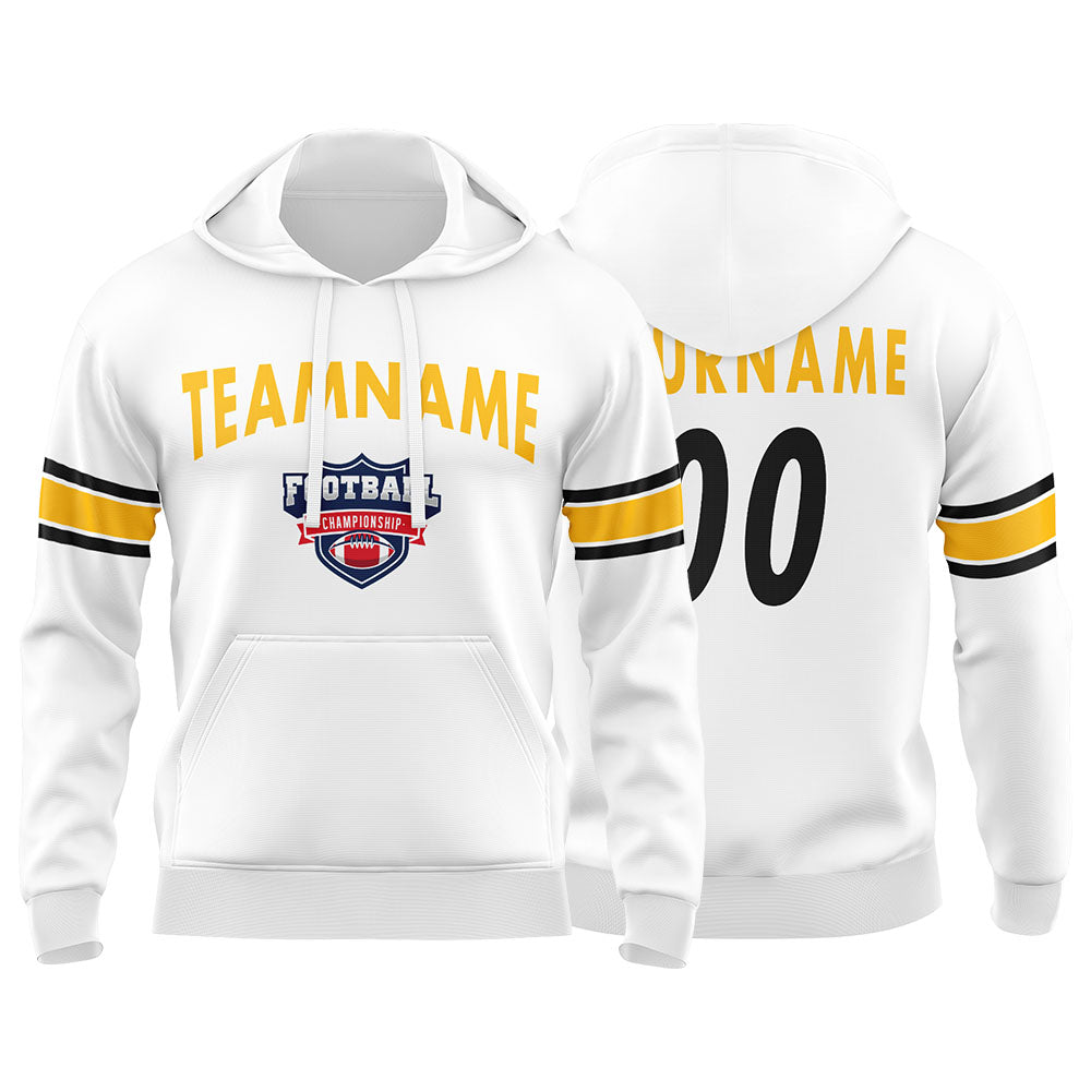 Custom Sweatshirt Hoodie For Man Woman Girl Boy Print Your Logo Name Number White enthsush