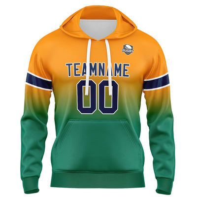 Custom Gradient Sweatshirt Hoodie For Man Woman Girl Boy Print Your Logo Name Number Orang&Green enthsush