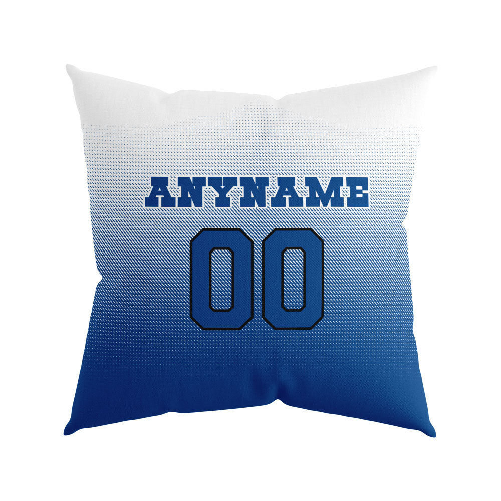 Custom Football Throw Pillow for Men Women Boy Gift Printed Your Personalized Name Number Navy&White&Blue enthsush