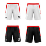 Custom White Red Reversible Basketball Suit for Adults and Kids Personalized Jersey
