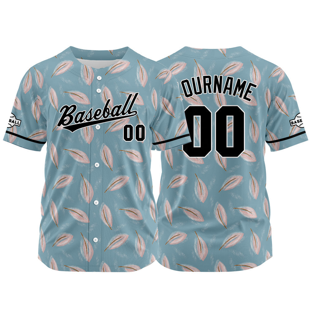 Custom Full Print Design Authentic Baseball Jersey gray blue enthsush