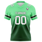 Custom Green Gradient Football Jersey Personalized Football Shirts for Men Women  Printed Team Name Number Logo