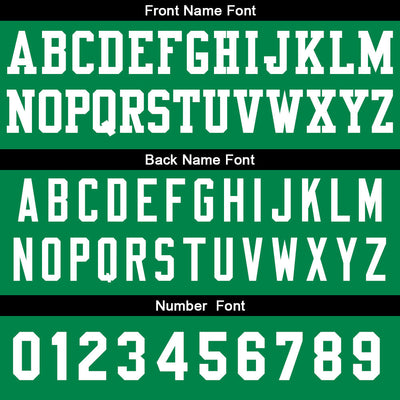 Custom Basketball Jersey Personalized Stitched Team Name Number Logo Black&Green enthsush