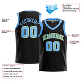 Custom Stitched Basketball Jersey for Men, Women And Kids Black-Light Blue-Yellow