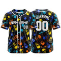 Custom Baseball Jersey Personalized Baseball Shirt for Men Women Kids Youth Teams Stitched and Print Blue&Yellow enthsush