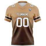 Custom Brown Gradient Football Jersey Personalized Football Shirts for Men Women  Printed Team Name Number Logo