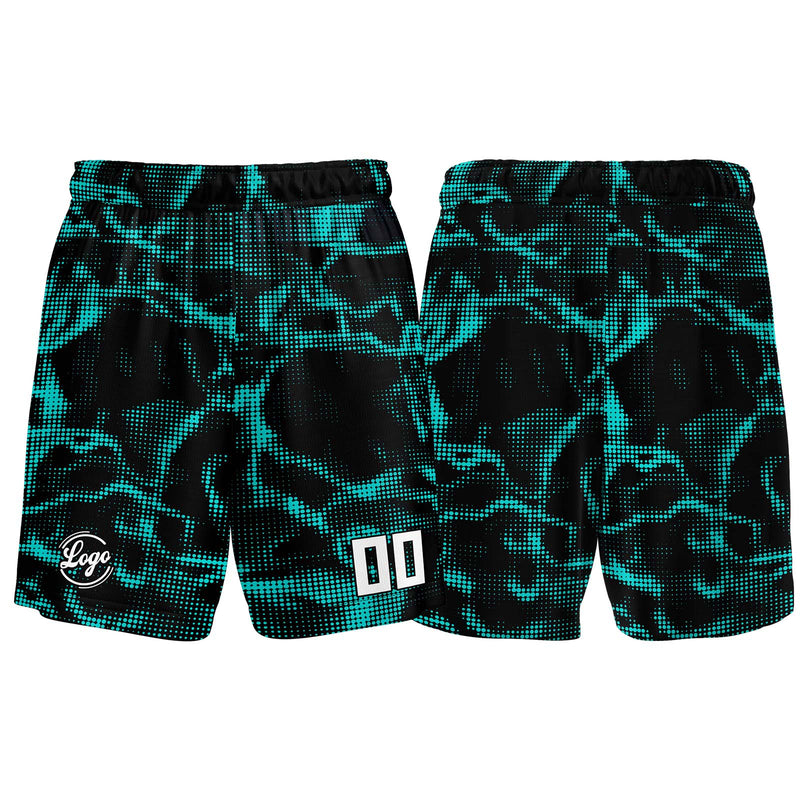 Custom Black Teal Basketball Jersey Uniform Suit Printed Your Logo Name Number