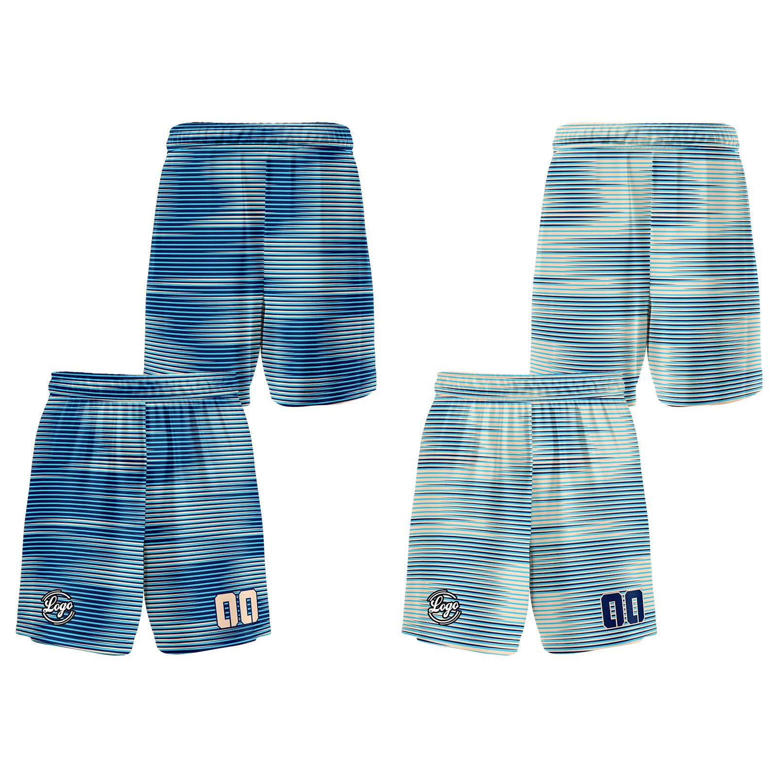 Custom Navy Cream Reversible Basketball Suit for Adults and Kids Personalized Jersey enthsush