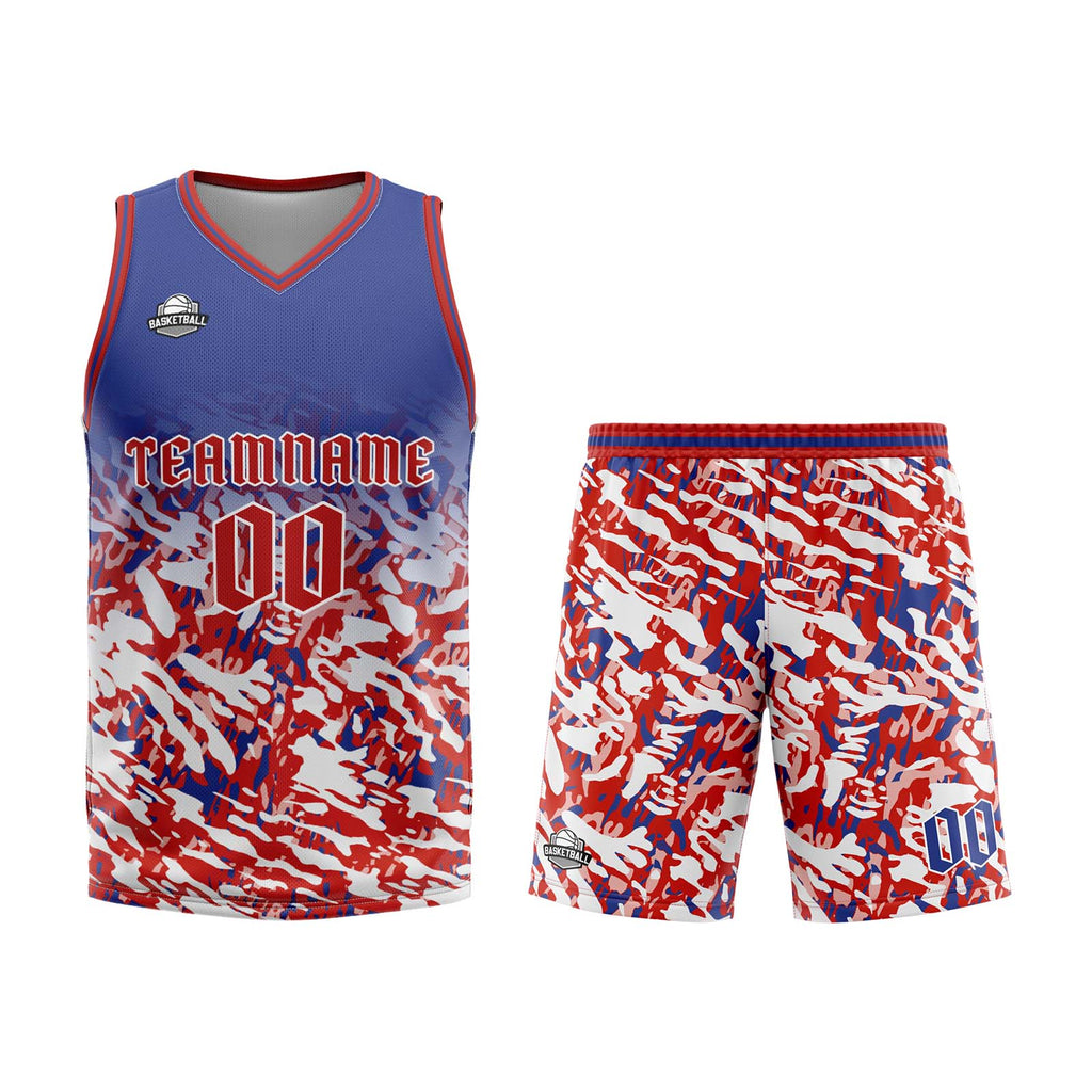 Custom Blue Red White Basketball Jersey Uniform Suit Printed Your Logo Name Number enthsush