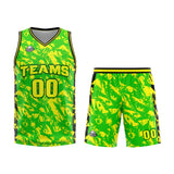 Custom Green Yellow Basketball Jersey Uniform Suit Printed Your Logo Name Number