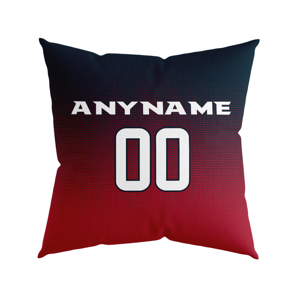Custom Football Throw Pillow for Men Women Boy Gift Printed Your Personalized Name Number Navy&Red&White enthsush