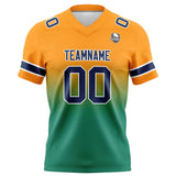 Custom Orange&Green Gradient Football Jersey Personalized Football Shirts for Men Women  Printed Team Name Number Logo