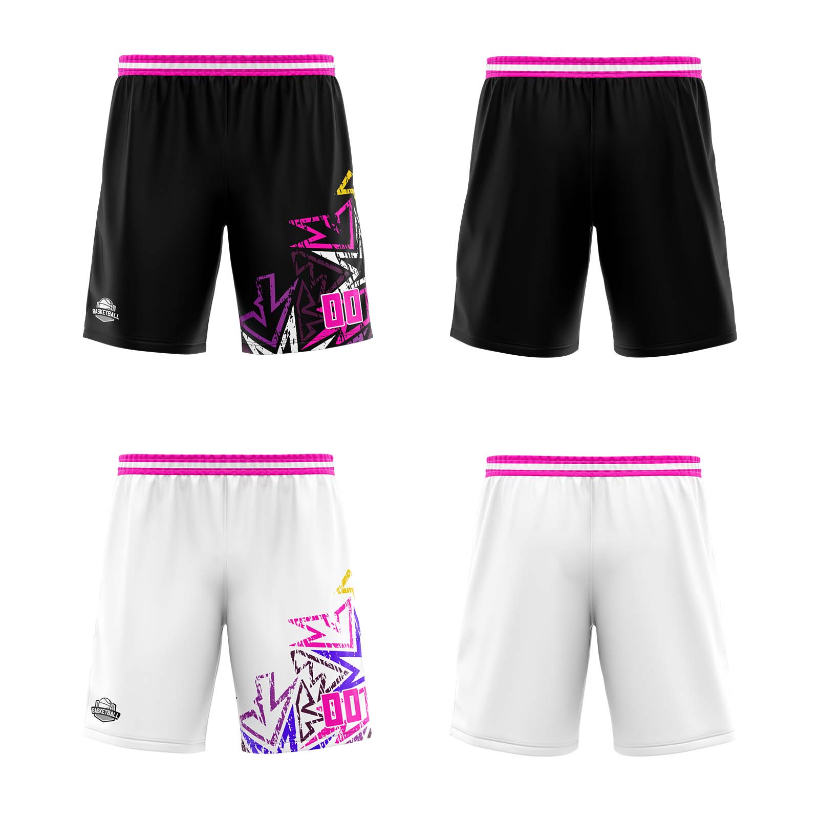 Custom Pink Reversible Basketball Suit for Adults and Kids Personalized Jersey enthsush