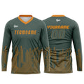 Custom Green Orange Basketball Soccer Football Shooting Long T-Shirt for Adults and Kids enthsush
