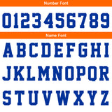 Custom Basketball Jersey Uniform Suit Printed Your Logo Name Number White-Royal-Orange