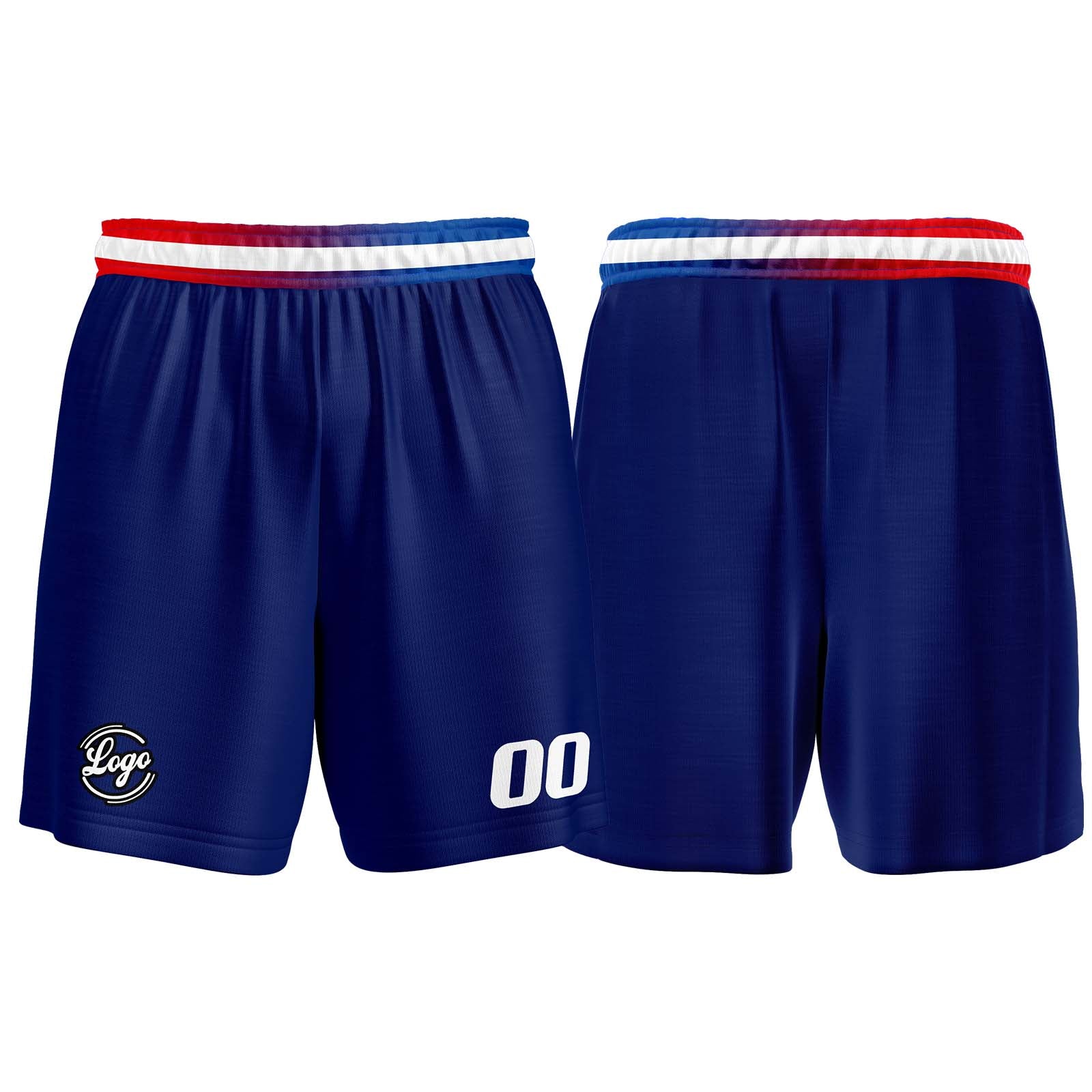 Custom Navy Red Basketball Jersey Uniform Suit Printed Your Logo Name Number enthsush