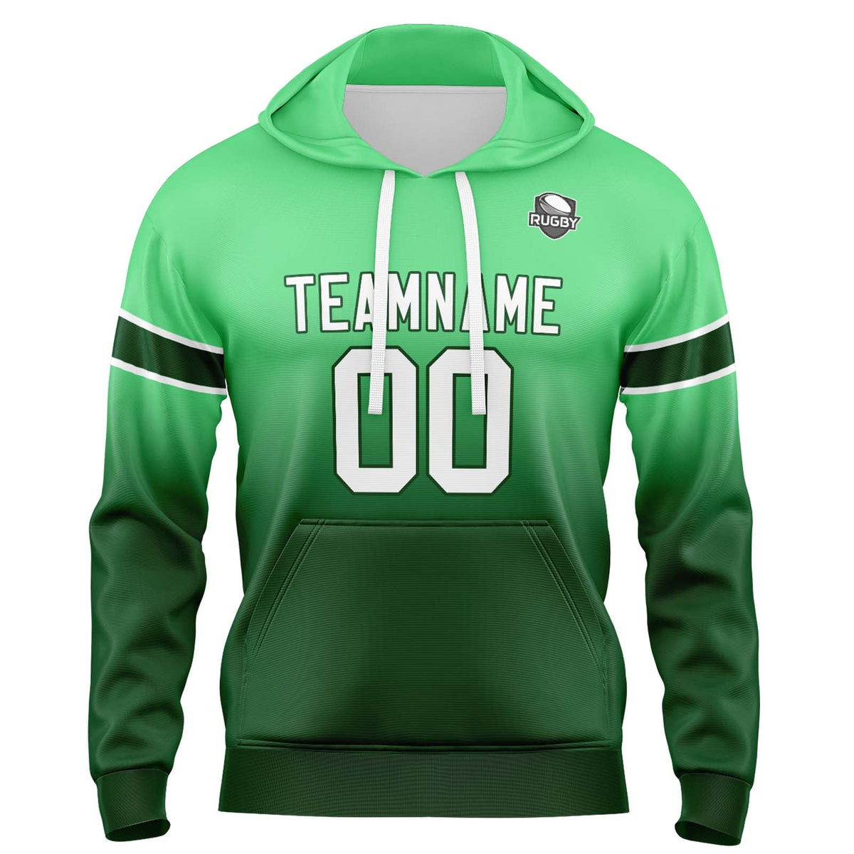Custom Gradient Hoodie For Man Woman Girl Boy Print Your Logo Name Number Green enthsush