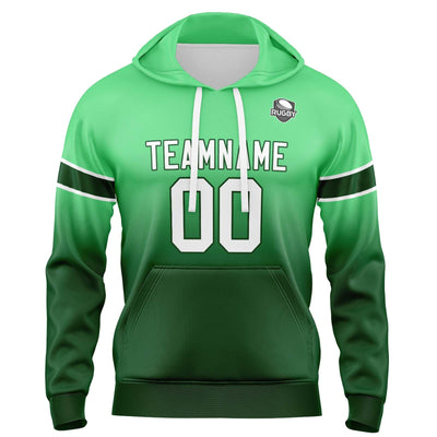 Custom Gradient Hoodie For Man Woman Girl Boy Print Your Logo Name Number Green enthsush