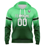 Custom Gradient Hoodie For Man Woman Girl Boy Print Your Logo Name Number Green