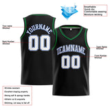 Custom Stitched Basketball Jersey for Men, Women And Kids Black-White-Kelly Green-Royal