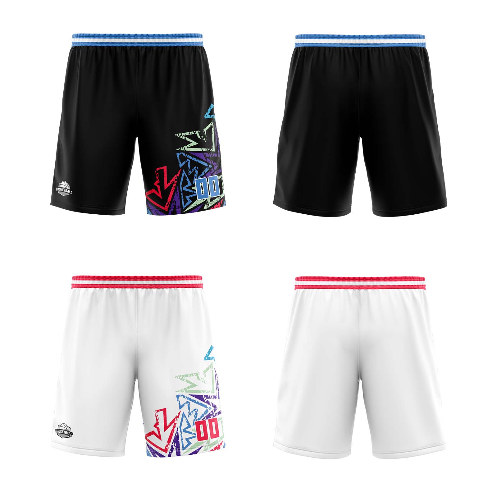 Custom Blue Reversible Basketball Suit for Adults and Kids Personalized Jersey enthsush