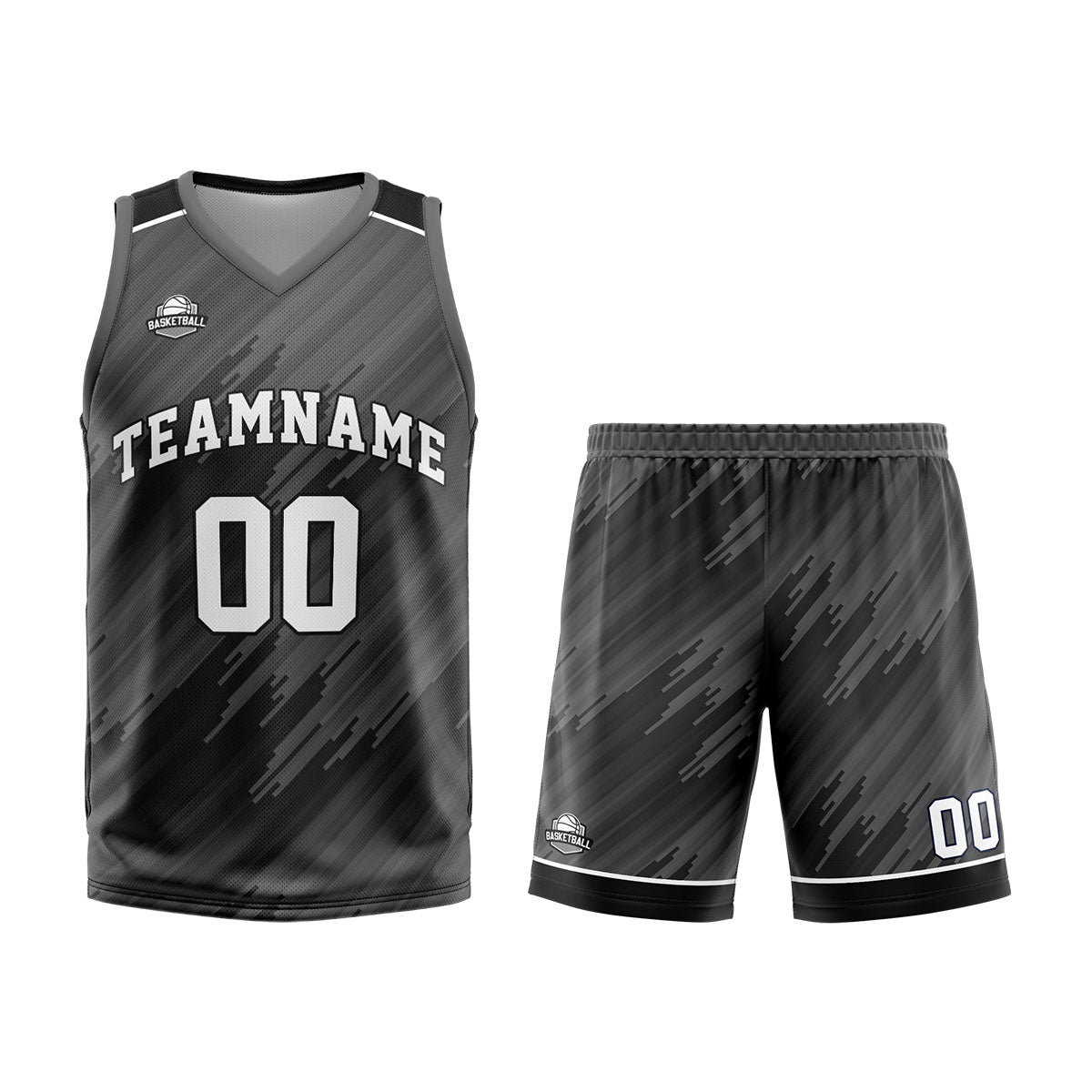 Custom Grey Basketball Jersey Uniform Suit Printed Your Logo Name Number enthsush