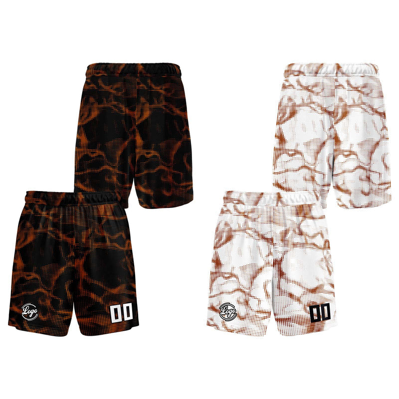 Custom Black Brown Reversible Basketball Suit for Adults and Kids Personalized Jersey