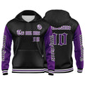 Custom Purple Black Sweatshirt Hoodie For Men Women Girl Boy Print Your Logo Name Number enthsush