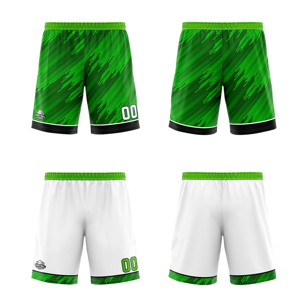 Custom Green Reversible Basketball Suit for Adults and Kids Personalized Jersey enthsush