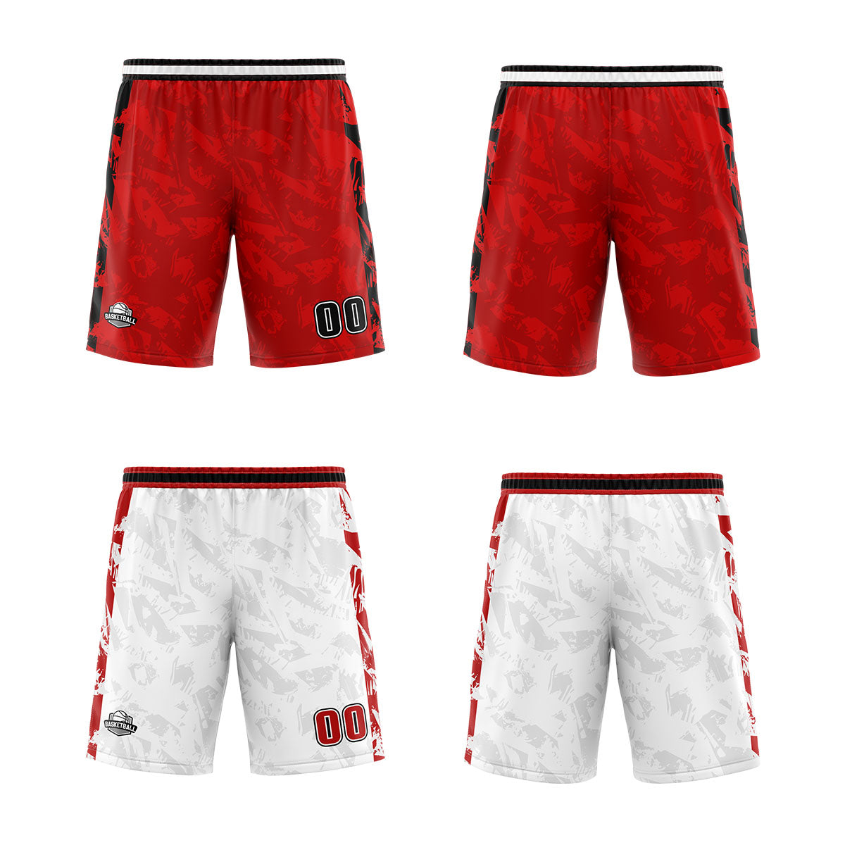 Custom Red Reversible Basketball Suit for Adults and Kids Personalized Jersey enthsush