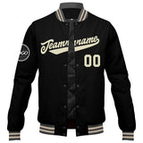 Custom Varsity Jacket Letterman jacket for Men, Women and Youth Grey Black Cream