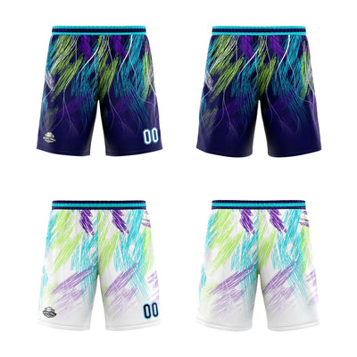 Custom Purple Light Blue Reversible Basketball Suit for Adults and Kids Personalized Jersey enthsush