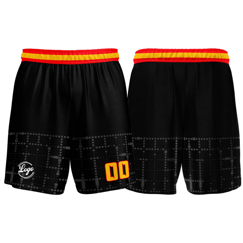 Custom Black Red Orange Basketball Jersey Uniform Suit Printed Your Logo Name Number